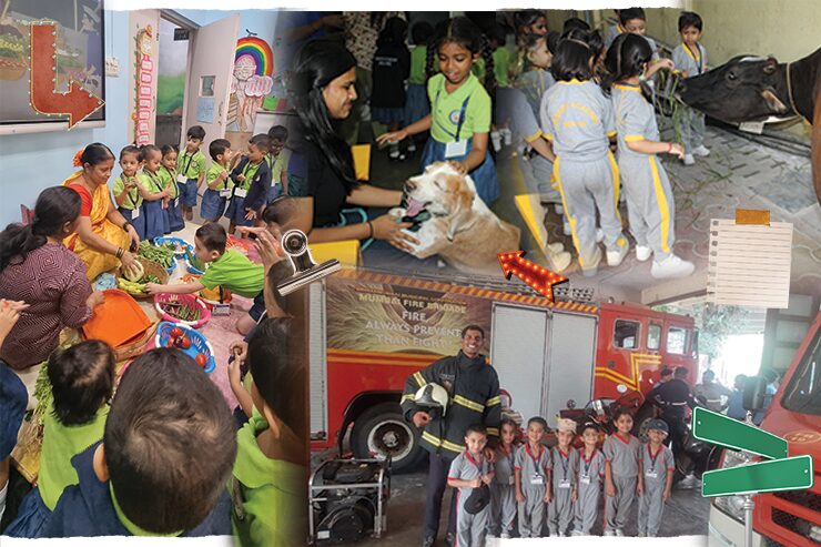 Young child developing skills through sensory experiences