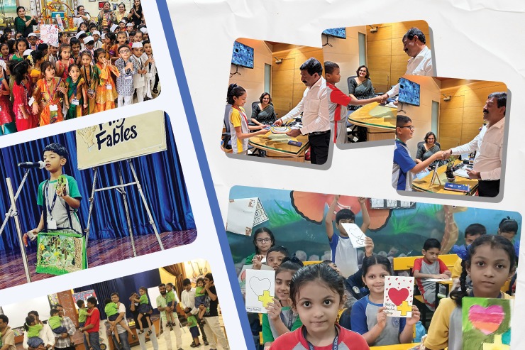 Young children engaging in creative classroom and stage activities, showcasing expression, exploration, and collaboration inspired by the Reggio Emilia approach.