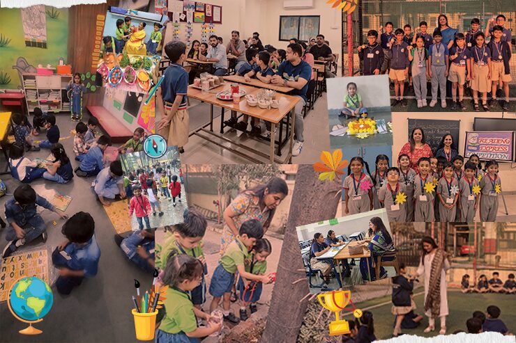 Students of Friends’ Academy participating in classroom, outdoor, creative, and group learning activities designed to build a strong ICSE foundation from early years