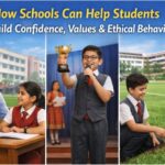 School students participating in activities to build confidence and values